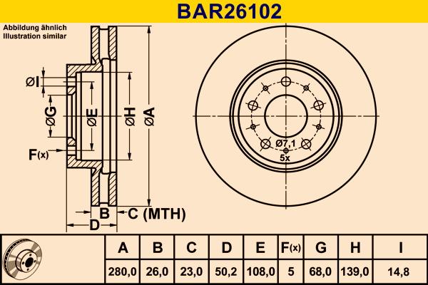 Barum BAR26102 - Тормозной диск autosila-amz.com