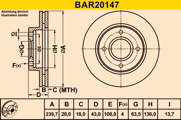 Barum BAR20147 - Тормозной диск autosila-amz.com