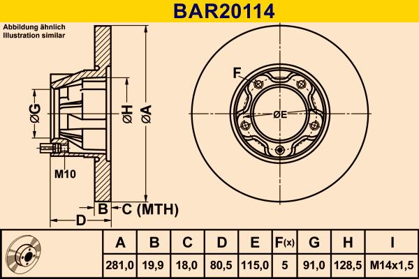 Barum BAR20114 - Тормозной диск autosila-amz.com