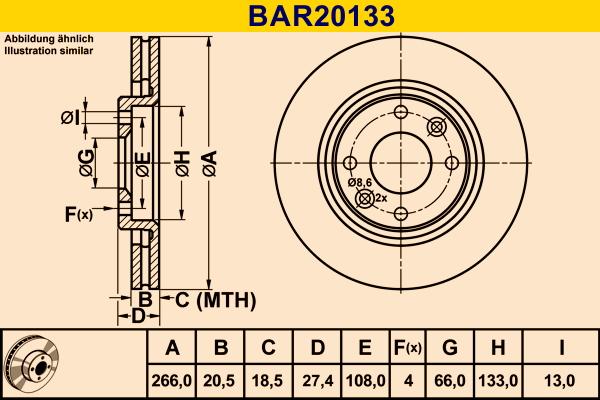 Barum BAR20133 - Тормозной диск autosila-amz.com