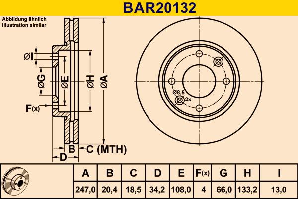 Barum BAR20132 - Тормозной диск autosila-amz.com