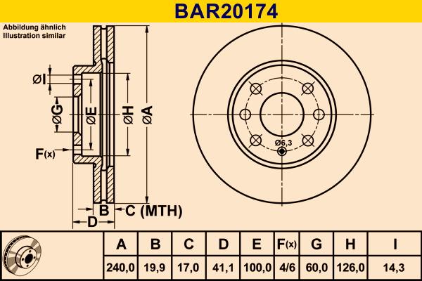 Barum BAR20174 - Тормозной диск autosila-amz.com