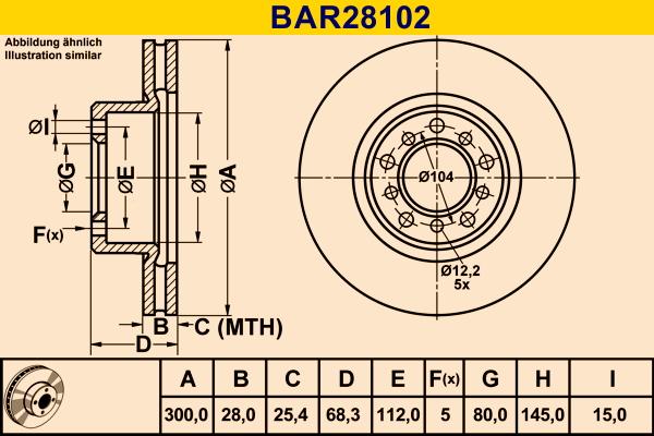Barum BAR28102 - Тормозной диск autosila-amz.com