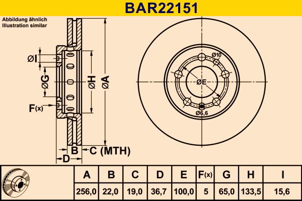 Barum BAR22151 - Тормозной диск autosila-amz.com