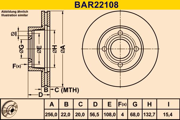 Barum BAR22108 - Тормозной диск autosila-amz.com