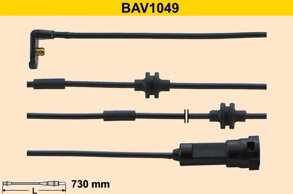 Barum BAV1049 - Сигнализатор, износ тормозных колодок autosila-amz.com