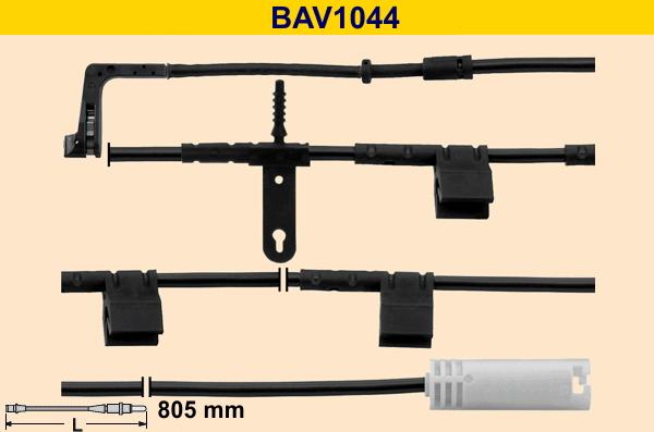 Barum BAV1044 - Сигнализатор, износ тормозных колодок autosila-amz.com