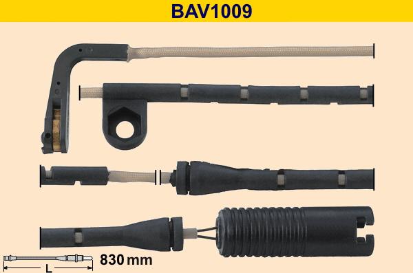 Barum BAV1009 - Сигнализатор, износ тормозных колодок autosila-amz.com