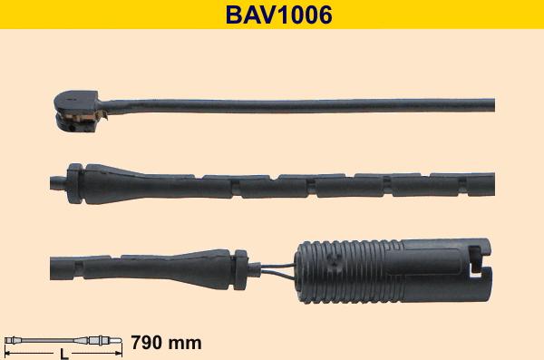 Barum BAV1006 - Сигнализатор, износ тормозных колодок autosila-amz.com