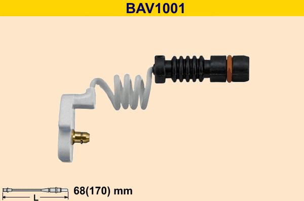 Barum BAV1001 - Сигнализатор, износ тормозных колодок autosila-amz.com