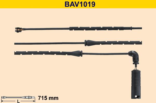 Barum BAV1019 - Сигнализатор, износ тормозных колодок autosila-amz.com