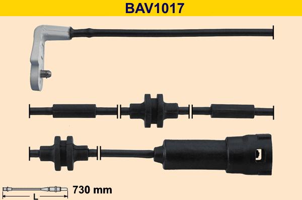 Barum BAV1017 - Сигнализатор, износ тормозных колодок autosila-amz.com