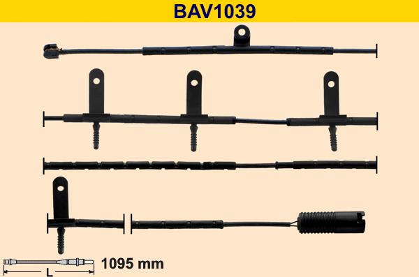 Barum BAV1039 - Сигнализатор, износ тормозных колодок autosila-amz.com