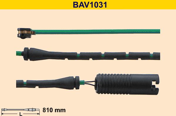 Barum BAV1031 - Сигнализатор, износ тормозных колодок autosila-amz.com