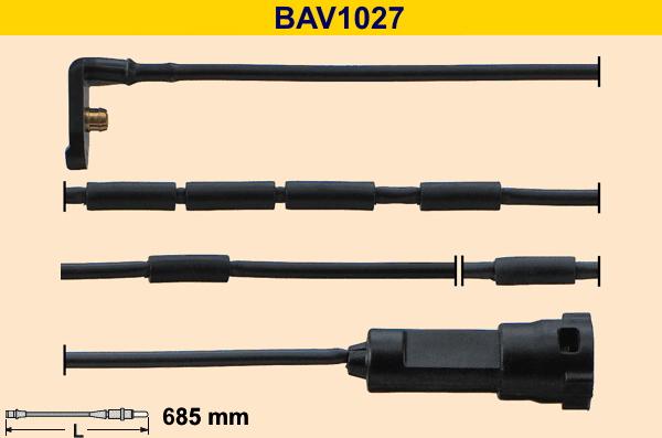 Barum BAV1027 - Сигнализатор, износ тормозных колодок autosila-amz.com