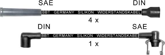 BBT ZK1543 - Комплект проводов зажигания autosila-amz.com