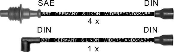 BBT ZK1536 - Комплект проводов зажигания autosila-amz.com