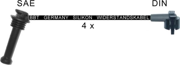BBT ZK1880 - Комплект проводов зажигания autosila-amz.com