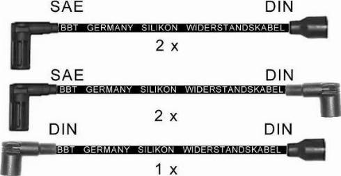 BBT ZK1334 - Комплект проводов зажигания autosila-amz.com