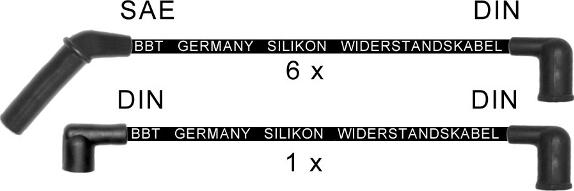 BBT ZK1756 - Комплект проводов зажигания autosila-amz.com