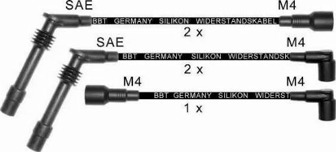 BBT ZK749 - Комплект проводов зажигания autosila-amz.com