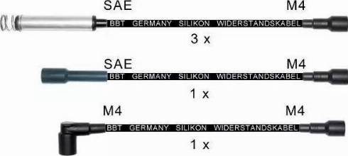 BBT ZK722 - Комплект проводов зажигания autosila-amz.com