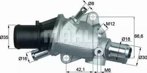 Behr TI 126 88 - Термостат охлаждающей жидкости / корпус autosila-amz.com