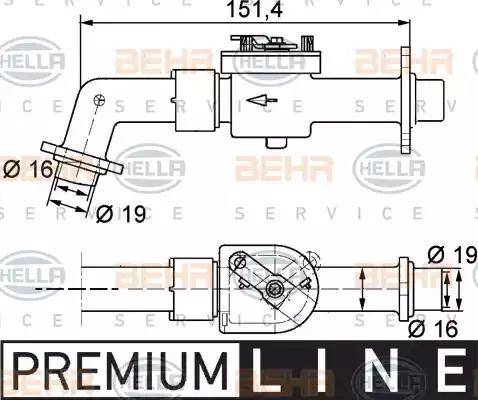 BEHR HELLA Service 9XL 351 328-111 - Регулирующий клапан охлаждающей жидкости autosila-amz.com