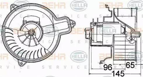 BEHR HELLA Service 8EW 009 158-101 - Вентилятор салона autosila-amz.com