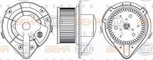 BEHR HELLA Service 8EW 351 044-371 - Вентилятор салона autosila-amz.com