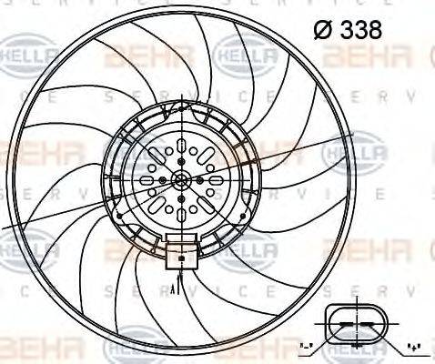 BEHR HELLA Service 8EW 351 000-481 - Вентилятор, охлаждение двигателя autosila-amz.com