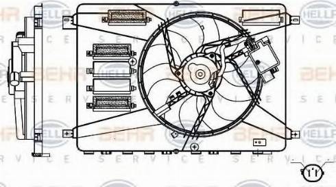 BEHR HELLA Service 8EW 351 000-371 - Вентилятор, охлаждение двигателя autosila-amz.com