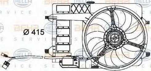 BEHR HELLA Service 8EW 351 000-291 - Вентилятор, охлаждение двигателя autosila-amz.com