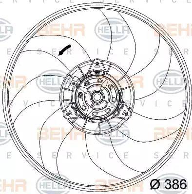 BEHR HELLA Service 8EW 351 034-281 - Вентилятор, охлаждение двигателя autosila-amz.com