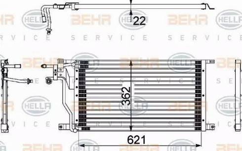 BEHR HELLA Service 8FC 351 036-441 - Конденсатор кондиционера autosila-amz.com