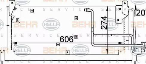 BEHR HELLA Service 8FC 351 037-591 - Конденсатор кондиционера autosila-amz.com