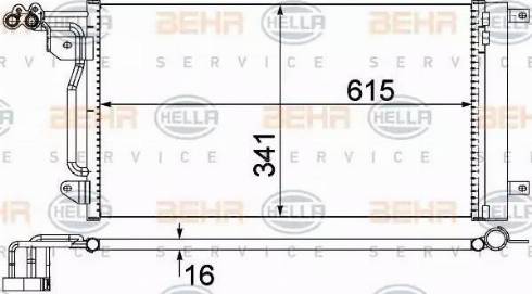 BEHR HELLA Service 8FC 351 309-134 - Конденсатор кондиционера autosila-amz.com