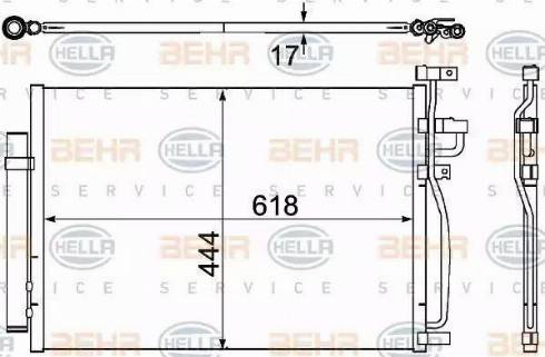 BEHR HELLA Service 8FC 351 304-311 - Конденсатор кондиционера autosila-amz.com