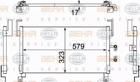 BEHR HELLA Service 8FC 351 304-371 - Конденсатор кондиционера autosila-amz.com