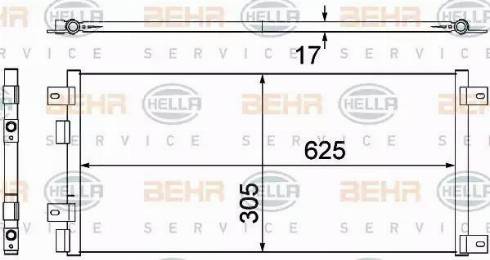 BEHR HELLA Service 8FC 351 305-681 - Конденсатор кондиционера autosila-amz.com