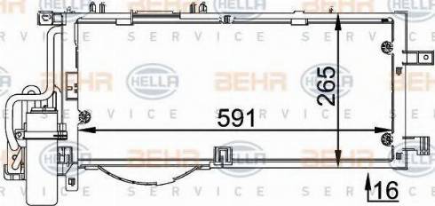 BEHR HELLA Service 8FC 351 300-614 - Конденсатор кондиционера autosila-amz.com