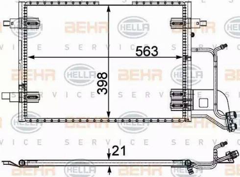 BEHR HELLA Service 8FC 351 301-401 - Конденсатор кондиционера autosila-amz.com