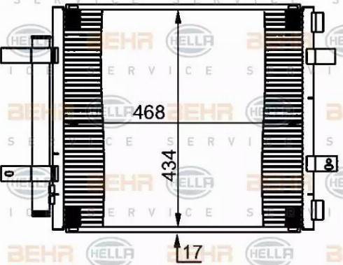 BEHR HELLA Service 8FC 351 301-591 - Конденсатор кондиционера autosila-amz.com