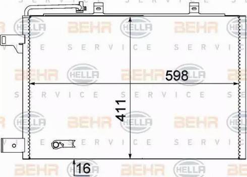 BEHR HELLA Service 8FC 351 301-684 - Конденсатор кондиционера autosila-amz.com