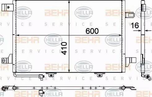 BEHR HELLA Service 8FC 351 301-674 - Конденсатор кондиционера autosila-amz.com