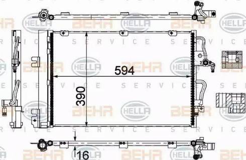 BEHR HELLA Service 8FC 351 301-764 - Конденсатор кондиционера autosila-amz.com