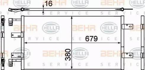 BEHR HELLA Service 8FC 351 303-591 - Конденсатор кондиционера autosila-amz.com