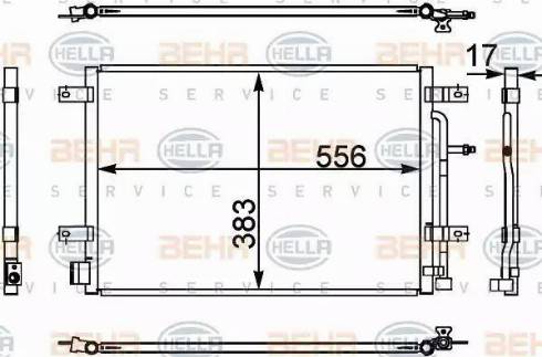 BEHR HELLA Service 8FC 351 302-441 - Конденсатор кондиционера autosila-amz.com