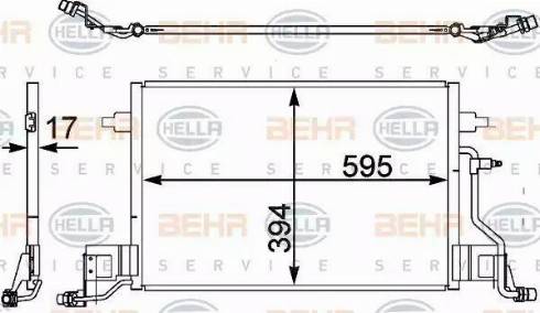 BEHR HELLA Service 8FC 351 302-431 - Конденсатор кондиционера autosila-amz.com