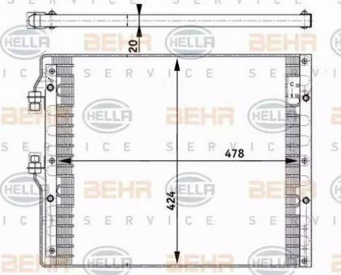 BEHR HELLA Service 8FC 351 302-181 - Конденсатор кондиционера autosila-amz.com